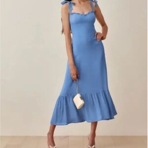 Reformation Nikita dress in azure